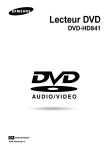 Samsung DVD-HD841 Manuel de l'utilisateur
