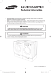 Samsung DV350AGP 7.3 cu. ft. Front Load Dryer Platinum User Manual(Tech Manual)
