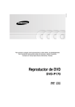 Samsung DVD-P170 Manual de Usuario