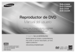 Samsung Reproductor DVD D390K Manual de Usuario