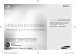 Samsung Microondas MWF300G convencional con coccion saludable, 23 L Manual de Usuario