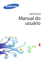 Samsung Galaxy Tab 10.1 Wi-Fi manual do usuário(ICS Android 4.0)