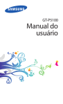 Samsung Galaxy Tab 2 10.1 manual do usuário