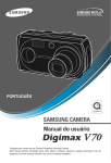 Samsung DIGIMAX V70 manual do usuário