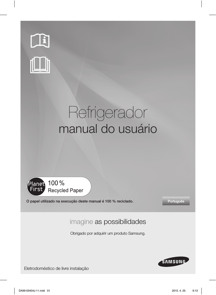 Samsung Refrigerador French Door 614 L Manual Do Usuário