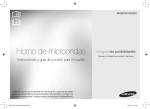 Samsung Microondas MS32F303TAS Manual de Usuario
