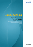 Samsung 23" SyncMaster SA700D LS23A700DS/EN Bruksanvisning