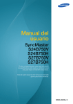Samsung Monitor LED 24"
S24B750V Manual de Usuario