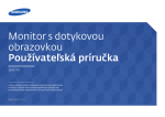 Samsung 24" prémiový dotykový monitor s najpraktickejšími funkciami Užívateľská príručka