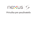 Samsung Galaxy Nexus S Užívateľská príručka (Owner''''''''s Guide)