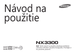 Samsung NX3300 Užívateľská príručka