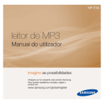 Samsung Leitor de MP4 YP-T10 manual de utilizador