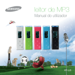 Samsung Leitor de MP3 YP-U3JQW manual de utilizador