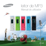 Samsung Leitor de MP3 YP-U3JQB manual de utilizador