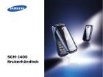 Samsung Samsung SGH-J400 Bruksanvisning