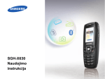 Samsung SGH-X630 Vartotojo vadovas