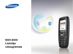 Samsung SGH-X630 Lietotāja rokasgrāmata