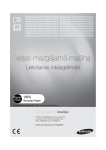 Samsung Aegis Washer with Volt Control, 6.2 kg, White Lietotāja rokasgrāmata