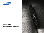 Samsung SGH-D840 Felhasználói kézikönyv