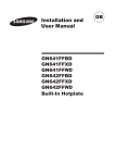 Samsung GN642FFXD/XET Felhasználói kézikönyv
