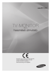 Samsung 19"-os TV Monitor rövid válaszidővel Felhasználói kézikönyv