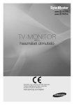 Samsung 19"-os TV monitor beépített hangszóróval Felhasználói kézikönyv