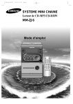 Samsung MM-ZJ6 Manuel de l'utilisateur