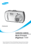 Samsung DIGIMAX V800 Manuel de l'utilisateur