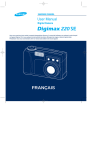 Samsung DIGIMAX 220 SE Manuel de l'utilisateur