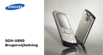 Samsung SGH-U800G Brugervejledning