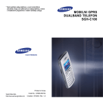 Samsung SGH-C100 Priručnik za korisnike