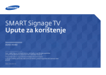 Samsung 40" SMART Signage TV for small-medium sized businesses Priručnik za korisnike