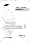 Samsung DVD-HR725 Manuel de l'utilisateur