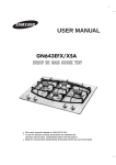 Samsung Built in, 4 Burner, Cooking Zones (GN643EFX) User Manual