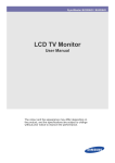 Samsung 27inch LCD Monitor (275T) User Manual