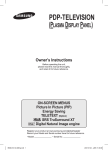 Samsung Series 7 63inch (PS63P71FDX) User Manual