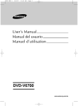 Samsung DVD-V6700 User Manual