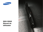 Samsung SGH-D840 manual de utilizador