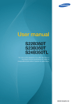 Samsung 24" S24B350TL Series 3 LED Monitor User Manual