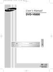 Samsung DVD-V6800 User Manual