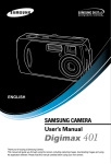 Samsung DIGIMAX 401 User Manual