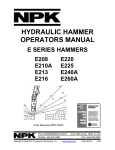 HYDRAULIC HAMMER OPERATORS MANUAL