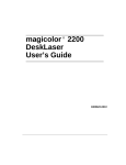 magicolor 2200 DeskLaser User's Guide