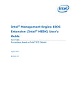 Intel® Management Engine BIOS Extension (Intel® MEBX) User's