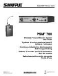 Shure PSM700 User Guide (English)