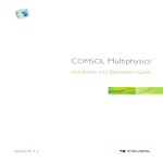 The COMSOL Multiphysics Installation and Operations User's Guide