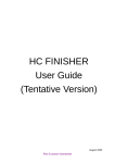 HC FINISHER User Guide (Tentative Version)