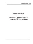 USER'S GUIDE Profibus Option Card For Toshiba VF