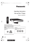 Operating Instructions Blu-ray DiscTM Player