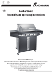 Gas barbecue Assembly and operating instructions GB